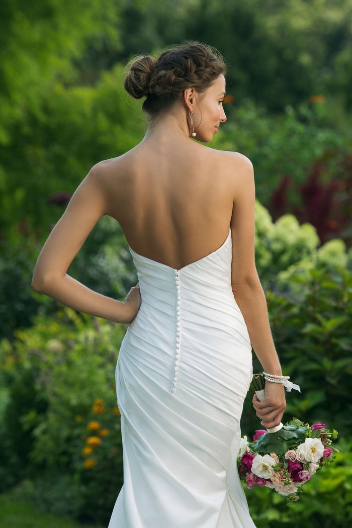 Justin Alexander Fit N' Flare Gown with Crystal Belt Rental