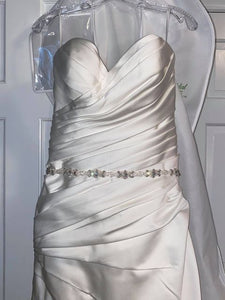 Justin Alexander Fit N' Flare Gown with Crystal Belt Rental