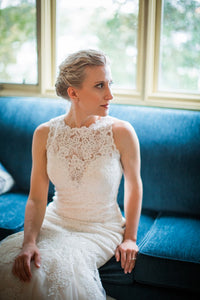 Allure Bridal Lace Trumpet Wedding Gown