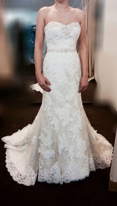 Justin Alexander Lace Fit N' Flare Gown